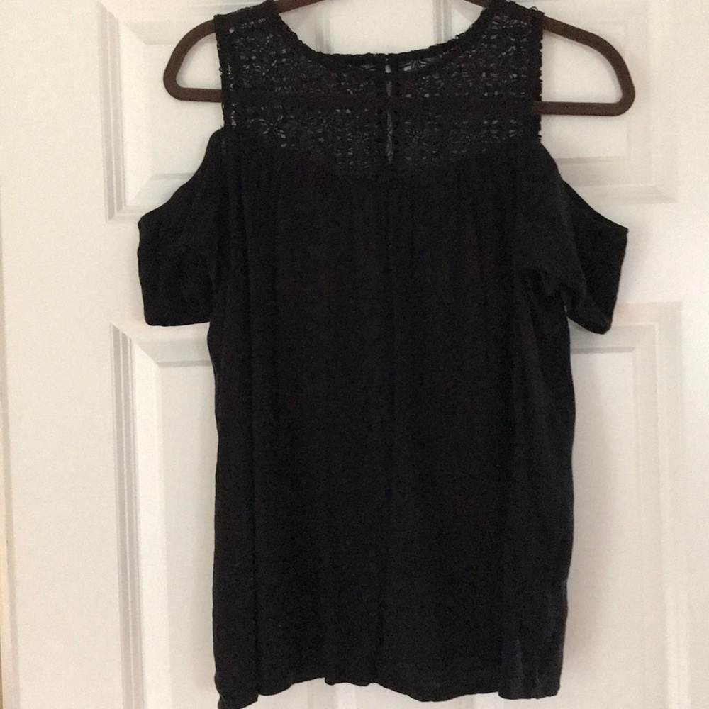 Lace top off the shoulder shirt